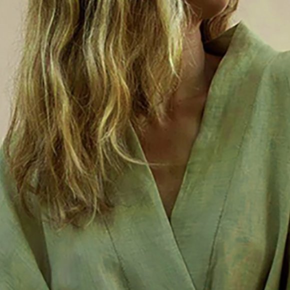 V-Neck Kimono Cardigan Mini Dress - Picture 4 of 7